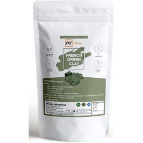 French Green Clay Powder 1 LBS / 454 GMS | Illite Montmorillonite Clay for Facial Masks, Creams, Soft Peels and Scrubs, and Soap Making