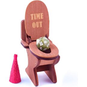 DND Dice Jail, Dice Chair of Shame with Dunce Hat, DND Accessories for Dungeons and Dragons, DND Gift for Fans of Tabletop Games, Time Out Chair for RPG Game, Fits Die Size D4-D20 in Kuwait