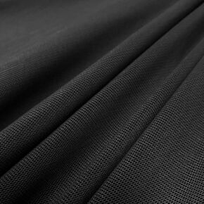 Power Mesh Fabric | 2 Yards | 60" Wide | 4-Way Stretch, 10% Spandex | by The Yard | Lightweight, Sheer (Black)