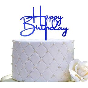 Happy Birthday Cake Topper for Birthday Party Decorations (Black Acrylic) in Kuwait