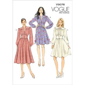 Vogue Patterns V9076A50 Misses' Dress Sewing Template, Size A5 (6-8-10-12-14)
