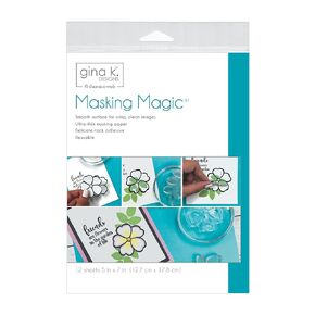 Gina K. Designs for Therm O Web 18123 Masking Magic Sheets, 5" x 7", White 12 Count