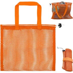 Mesh Beach Bag Beach Bags and Totes Tote Backpack Toys Towels Sand Away For Holding Beach swimming pool Toys