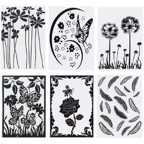 6Pcs Buttterfly Flower Leaf Plastic Embossing Folder DIY Craft Template Molds Stamp Stencils Scrapbook Paper Cards Photo Album Making Tool Embossing Folders Handmade Art Craft Supplies Decorating Mold in Kuwait
