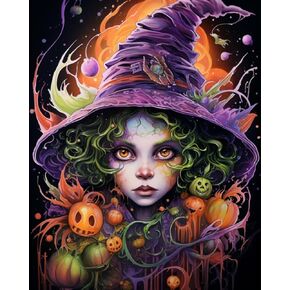 Sugar Skull Woman Portrait Paint by Numbers Kits 16x20 inch Canvas DIY Oil Painting for Kids, Students, Adults Beginner with Brushes and Acrylic Pigment - Graffiti Women Halloween (without Frame)