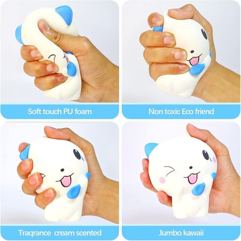 ZYZZYZY Squishies، 6 عبوات اسفنجية بطيئة الارتفاع، حزمة اسفنجية، حيوانات اسفنجية، ألعاب ضغط للأطفال، لعبة اسفنجية، تململ اسفنجي، اسفنجي لطيف، اسفنجي يونيكورن، اسفنجي كبير in Kuwait