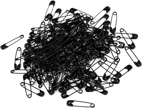 دبابيس أمان LEFV™، أدوات تثبيت وتشذيب الملابس المعدنية الصغيرة الرائعة، ملحقات أدوات تثبيت الأزرار المعدنية، عبوة من 100 قطعة، باللون الأسود in Kuwait