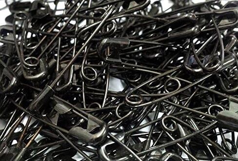 دبابيس أمان LEFV™، أدوات تثبيت وتشذيب الملابس المعدنية الصغيرة الرائعة، ملحقات أدوات تثبيت الأزرار المعدنية، عبوة من 100 قطعة، باللون الأسود in Kuwait