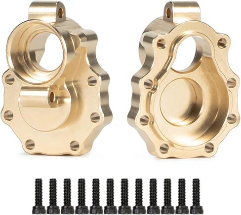 Linsvirgo 2 قطعة من النحاس الأمامي والخلفي الداخلي TRX4 Portal Drive Housing، TRX6 غطاء بوابة مفصل التوجيه لمحور الثقل الموازن لـ 1/10 RC Crawler TRX-4 Defender Bronco Sport K5 TRX6 ترقيات الأجزاء in Kuwait