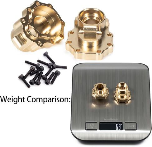 Linsvirgo 2 قطعة من النحاس الأمامي والخلفي الداخلي TRX4 Portal Drive Housing، TRX6 غطاء بوابة مفصل التوجيه لمحور الثقل الموازن لـ 1/10 RC Crawler TRX-4 Defender Bronco Sport K5 TRX6 ترقيات الأجزاء in Kuwait