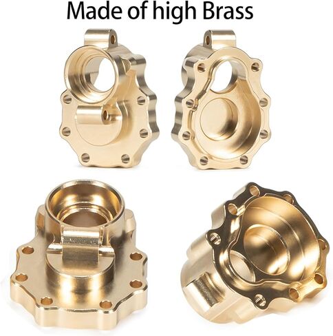 Linsvirgo 2 قطعة من النحاس الأمامي والخلفي الداخلي TRX4 Portal Drive Housing، TRX6 غطاء بوابة مفصل التوجيه لمحور الثقل الموازن لـ 1/10 RC Crawler TRX-4 Defender Bronco Sport K5 TRX6 ترقيات الأجزاء in Kuwait