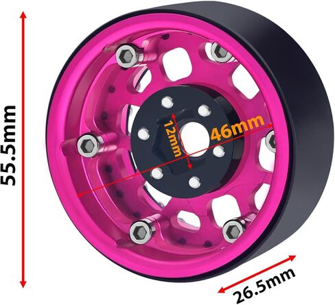 TCRC 4 قطع ألومنيوم 1.9 بوصة محاور عجلات RC Beadlock عالية الكتلة لـ 1/10 RC الزاحف TRAXXAS TRX4 TRX6 محوري SCX10 90046 SCX10 III AXI03007 Tamiya MST in Kuwait