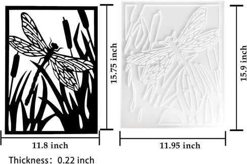 قالب راتنج ديكور الحائط على شكل اليعسوب، مقاس 15 * 11 بوصة، قوالب راتنج ديكور اليعسوب من السيليكون، قوالب راتينج فريدة من نوعها للديكور الداخلي، لغرفة المعيشة وغرفة النوم والمكاتب والأبواب in Kuwait