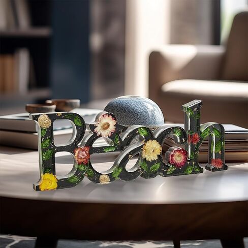 ISSEVE 3Pcs Large Letter Sign Resin Molds Silicone, Beach Ocean Sea Word Sign Silicone Molds for Resin Casting, Epoxy Molds for DIY Tropical Coastal Resin Crafts Home Office Desk Decoration in Kuwait