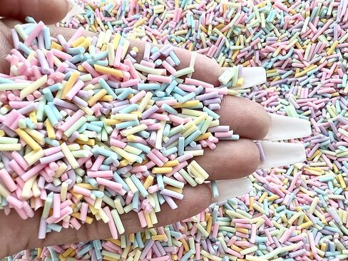 SBN Craft Supply 50 جرام من رشات الباستيل المزيفة ورش الطين لملفات تعريف الارتباط الخاصة بفك تشفير الوحل | حلوى وهمية رشات السكر | DIY شريحة بوليمر كلاي فيمو | لوازم الخبز المزيفة | لوازم الوحل in Kuwait