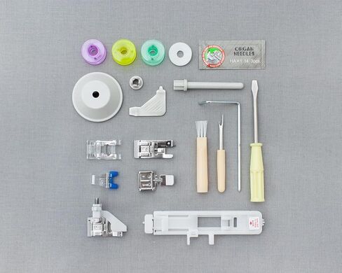 FAMILY 200 PRO|Computerized Household Sewing Machine with Accessory Kit, Foot Pedal, 100 Stitches, Alphabet, Extension Table, Horizontal Rotary Shuttle in Kuwait