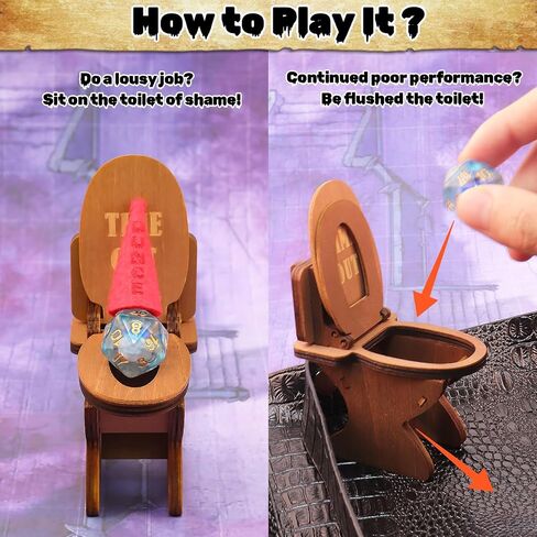 DND Dice Jail, Dice Chair of Shame with Dunce Hat, DND Accessories for Dungeons and Dragons, DND Gift for Fans of Tabletop Games, Time Out Chair for RPG Game, Fits Die Size D4-D20 in Kuwait