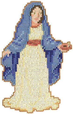 Mary Beaded Counted Cross Stitch Ornament Kit Mill Hill 2012 Nativity Trilogy MH192302 in Saudi Arabia