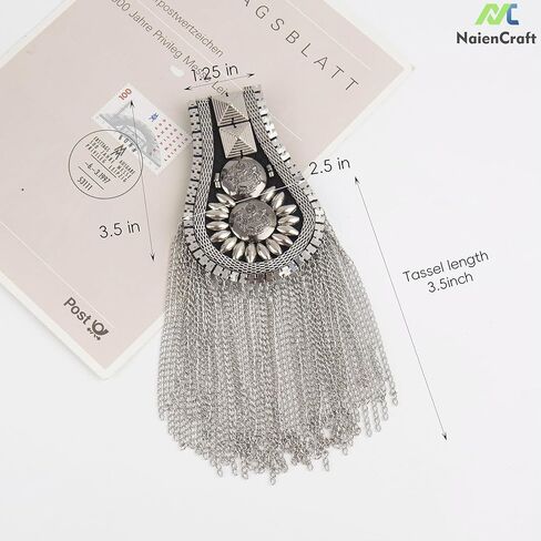 NaienCraft، حزمة من 4 كتاف معدنية بسلسلة ربط شرابة معدنية مع دبابيس in Kuwait