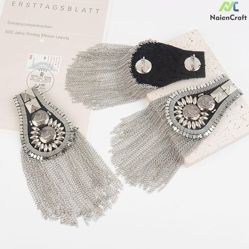 NaienCraft، حزمة من 4 كتاف معدنية بسلسلة ربط شرابة معدنية مع دبابيس in Kuwait