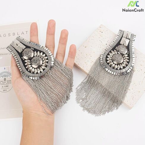 NaienCraft، حزمة من 4 كتاف معدنية بسلسلة ربط شرابة معدنية مع دبابيس in Kuwait