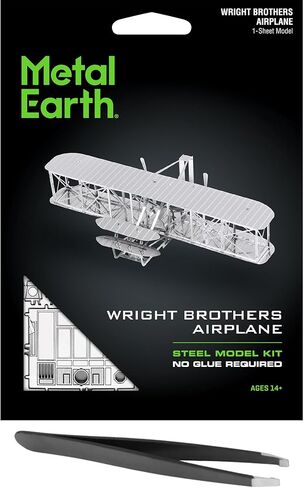 Metal Earth Wright Brothers Airplane 3D Metal Model Kit Bundle with Tweezers Fascinations in Saudi Arabia