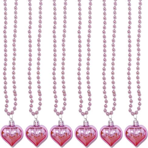 HELERKOL 12 قطعة من القلادات المطرزة لحفلات العزوبية قلادة على شكل قلب وردي قلادات مطرزة بإكسسوارات عيد الحب قلادات مطرزة لحفلات الزفاف وحفلات الزفاف وديكورات قلادة مطرزة in Kuwait