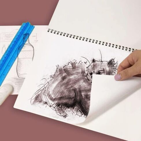 كتاب رسم حلزوني، 3 وسادات رسم للفنانين 30 ورقة لكل منها، كتاب رسم 8.5 بوصة × 11 بوصة، منصات رسم للفنانين البالغين والأطفال المبتدئين، دفتر رسم، لوحة رسم لرسم فن الرسم بالفحم in Kuwait