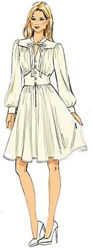 Vogue Patterns V9076 E5 فستان Misses' المجمع مع نمط خياطة بأكمام أسقف، مقاس 14-22 (9076) in Kuwait