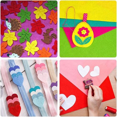 Caydo 30 Pcs 8" x 12" Adhesive Backed Felt Fabric Sheets, Assorted Color Christmas Felt Sheet for Sewing DIY Craft and Christmas Decorations in Saudi Arabia