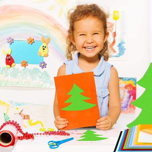 Caydo 30 Pcs 8" x 12" Adhesive Backed Felt Fabric Sheets, Assorted Color Christmas Felt Sheet for Sewing DIY Craft and Christmas Decorations in Saudi Arabia