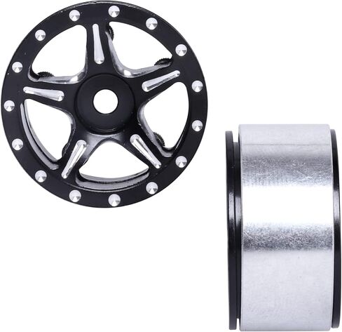 1.0 عجلات Beadlock لأجزاء ترقية SCX24 المحورية Deadbolt Bronco C10 JLU (النوع 1) in Kuwait