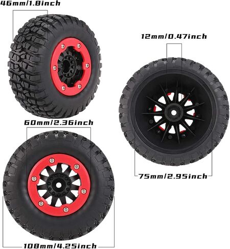 OGRC 4 قطع RC مجموعة عجلات إطارات RC لـ Traxxas 1:10 Slash 4x4 دورة قصيرة إطارات شاحنة عجلة in Saudi Arabia
