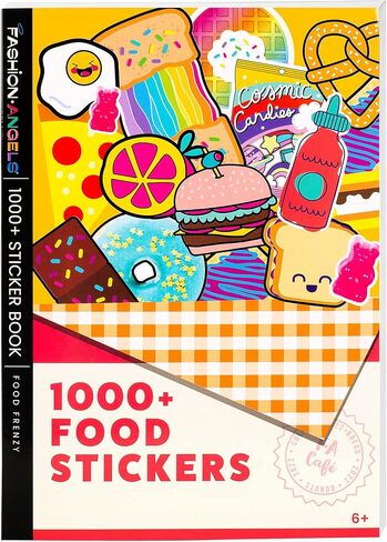 Fashion Angels 1000+ Food Sticker Book - Dive into Over 1,000 Delightful Cute Food Stickers for Kids, Perfect for Personalizing Laptops, Journals, Cards & More, Ideal for Kids Ages 6 and Up in Saudi Arabia