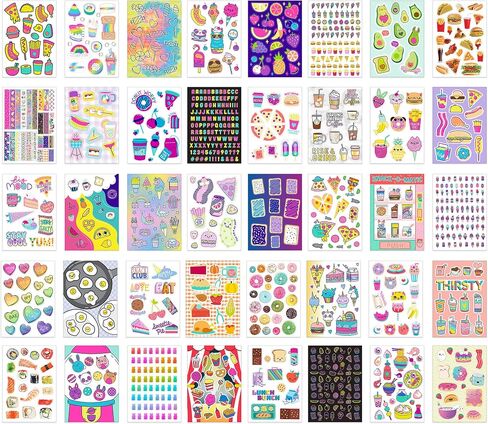 Fashion Angels 1000+ Food Sticker Book - Dive into Over 1,000 Delightful Cute Food Stickers for Kids, Perfect for Personalizing Laptops, Journals, Cards & More, Ideal for Kids Ages 6 and Up in Saudi Arabia
