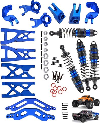 جزء ترقية RCMYou لـ 1/10 Arrma Granite/Senton 4x4 3S Blx Mega 550، صدمات RC، برج الصدمات، ذراع التعليق الأمامي الخلفي، كتل التوجيه، كتل العجلات C-Hubs، حاملات المحور، أحمر in Kuwait