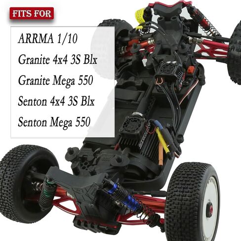 جزء ترقية RCMYou لـ 1/10 Arrma Granite/Senton 4x4 3S Blx Mega 550، صدمات RC، برج الصدمات، ذراع التعليق الأمامي الخلفي، كتل التوجيه، كتل العجلات C-Hubs، حاملات المحور، أحمر in Kuwait