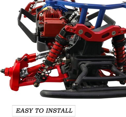جزء ترقية RCMYou لـ 1/10 Arrma Granite/Senton 4x4 3S Blx Mega 550، صدمات RC، برج الصدمات، ذراع التعليق الأمامي الخلفي، كتل التوجيه، كتل العجلات C-Hubs، حاملات المحور، أحمر in Kuwait
