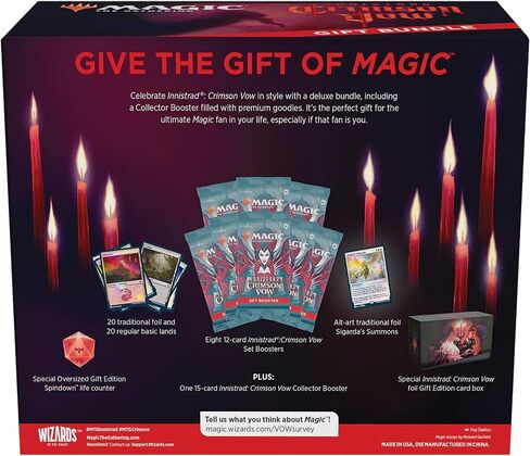 Magic: The Gathering Innistrad: Crimson Vow Gift Bundle | 8 Set Boosters | 1 Collector Booster | Accessories in Saudi Arabia