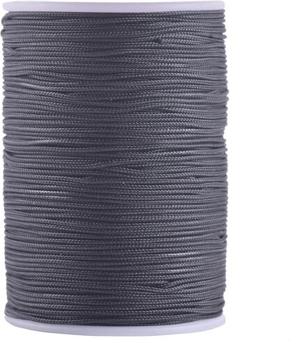 KONMAY 0.5mm Extra Strong Braided Round Waxed Leather Sewing Thread, 141 Yards Army Green Upholstery Waxed Thread with Core for Hand and Machine Sewing, Leather Stitching, Macrame and Jewelry Making in Kuwait