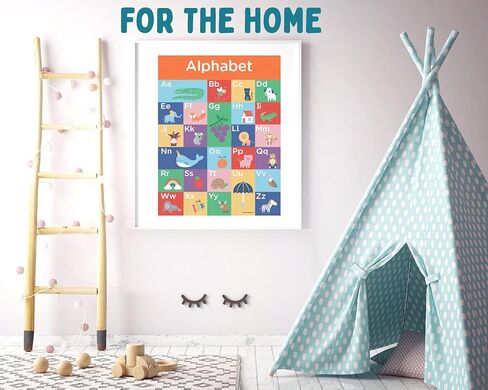 2 ملصق أرقام مغلفة بالحروف الأبجدية - 40.64 × 50.8 سم رسوم بيانية جدارية لغرفة ما قبل المدرسة وتعليم الأطفال الصغار in Kuwait