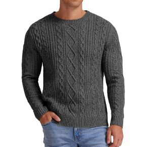 Sailwind Men's Cable Knit Sweater Casual Crewneck Long-Sleeve Fisherman Pullover in Kuwait