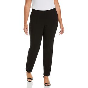 Rafaella Women's Plus Size Dress Pants with Pull-On Waistband, Supreme Stretch, 31" Inseam, Flat Front, Comfort Fit