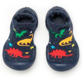 Komuello Boy Baby Toddler Pull Up First Walker Non Slip Soft Cotton Premium Designed Sock Shoes - Boy