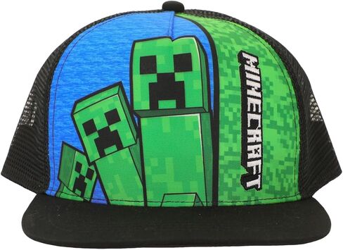 Minecraft Creepers & Logo Youth Trucker Hat Multicolored in Saudi Arabia