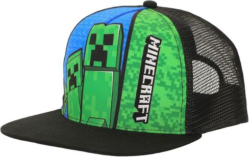 Minecraft Creepers & Logo Youth Trucker Hat Multicolored in Saudi Arabia