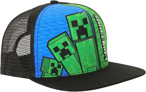 Minecraft Creepers & Logo Youth Trucker Hat Multicolored in Saudi Arabia