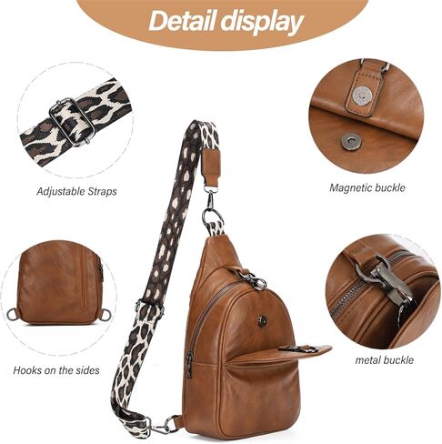 KL928 حقيبة رافعة صغيرة حقيبة صدر للرجال والنساء والرجال من جلد البولي يوريثان حقيبة ظهر كروس مع حزام جيتار حقيبة كتف عادية in Kuwait