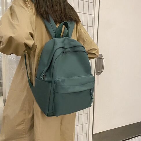 حقيبة ظهر صغيرة من النايلون من BESYIGA باللون الأسود، حقيبة سفر صغيرة للنساء سعة 10 لتر مع جيوب بسحاب وحقيبة كتف خفيفة الوزن in Kuwait