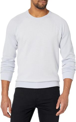 Vince Men's Birdseye Baseball Long Sleeve Crewneck Sweater in Saudi Arabia